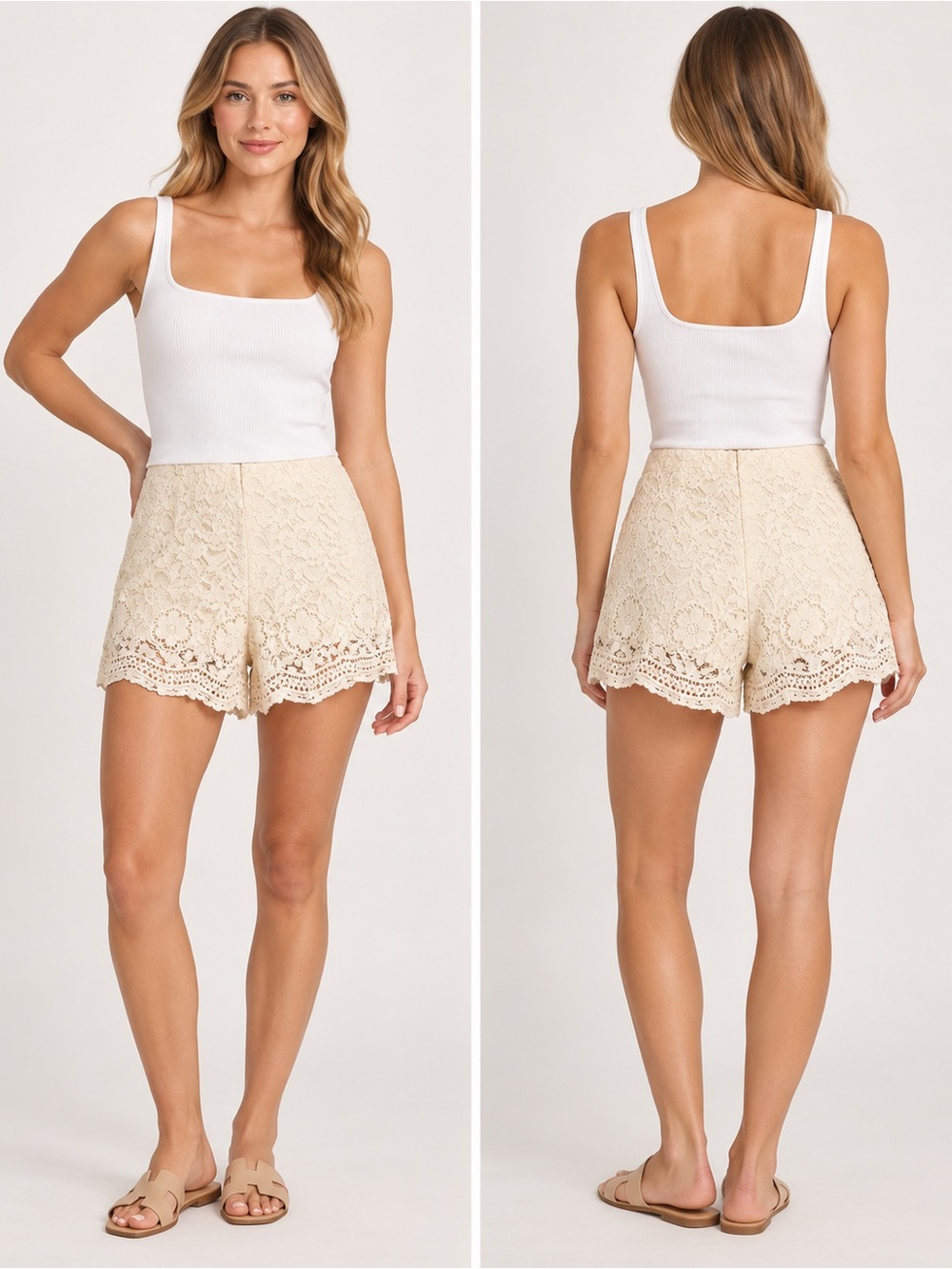 Scallop Lace Shorts